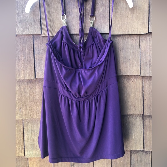 2-Halter Tops Bundle! Apt9 Plum & BWear Black Size-L Embellished Beaded Neckline - Picture 12 of 16